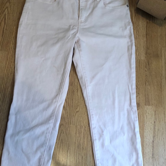 🧁 Michael Kors Lizzy Skinny Crop Pastel Pink Jean - Picture 2 of 8